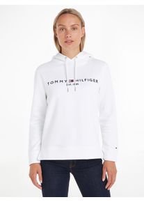 Tommy Hilfiger Damen Kapuzensweatshirt, weiß, casual, Gr. XXL, unifarben, bestickt, Sweatware, Obermaterial: 64% Baumwolle, 36% Polyester,