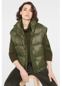 Damen Steppweste, grün, casual, Gr. XL, SENSES.THE LABEL, unifarben, Material: 100% Polyamid, Futter: 100% Polyester, Füllung: 100% Polyester,