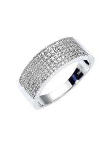 Damen Fingerring "585 Gold mit 85x Diamant zus. 0,25ct.", 017 (53,5), 0,25 ct P2 = erkennbare Einschlüsse, Gold, weiß, Diamonds by Ellen K., Gold,