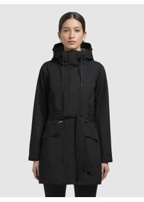 Khujo Damen Kurzmantel "MOSTI", schwarz, casual, Gr. L, unifarben, Web, 100% Polyester, Mäntel