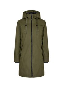 Freequent Damen Regenjacke "FQRAIN", grün, casual, Gr. S, unifarben, Web, Obermaterial: 100% Polyurethan, Jacken, wasserabweisend mit Kapuze