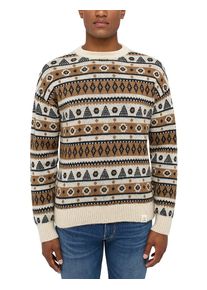Mustang Herren Strickpullover "Emil C Norw", grau, Gr. S, Strick, Obermaterial: 60% Polyacryl, 33% Polyester, 7% Wolle, Pullover