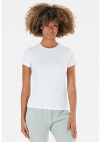 ENDURANCE ATHLECIA ATHLECIA Herren Funktionsshirt "Lankae", weiß, casual, Gr. 44, unifarben, 57% Baumwolle, 38% Modal, 5% Elasthan, Shirts, mit schnell trocknenden