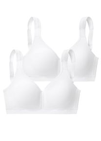 Petite Fleur Damen Soft-BH, Gr. 110, weiß, Jersey, Obermaterial: 90% Baumwolle, 10% Elasthan, klassisch, BHs, ohne Bügel aus sanfter Baumwolle
