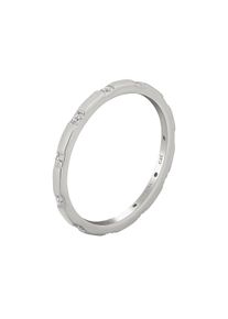 CAI CAÏ Damen Fingerring "925 Silber rhodiniert mit Zirkonia Stacking", 054 (17,2), Silber 925 (Sterlingsilber), weiß, Silber 925 (Sterlingsilber),
