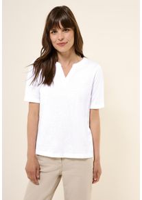 Cecil Damen T-Shirt, weiß, casual, Gr. XL, unifarben, Web, 100% Baumwolle , Shirts, aus reiner Baumwolle