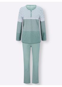 wäschepur WÄSCHEPUR Damen Schlafanzug, Gr. 36, grün, 100% Baumwolle, Homewear-Sets