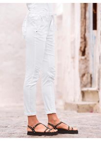 Heine Damen Webhose, weiß, Gr. 44, unifarben, 98% Baumwolle, 2% Elasthan, Hosen