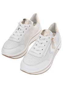 Ara Damen Sneaker "SAPPORO", Gr. 5,5, weiß, Glattleder, metallic, sportlich, Schuhe, Freizeitschuh, Komfortschuh, Reha Schuh in H-Weite (= sehr weit)