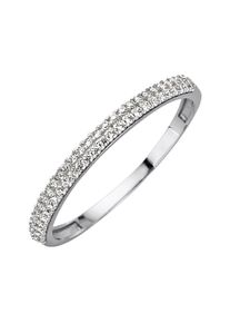 Diamonds by Ellen K. Damen Fingerring "Gold 375 mit Zirkonia weiß", 058 (18,5), Gold, weiß, FASCINATION BY ELLEN K., Gold, Fingerringe