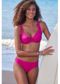 Sunseeker Damen Bikini-Hose "Loretta", pink, Gr. 34, unifarben, Strukturmuster, Polyamid, Badehosen, mit Strukturmuster