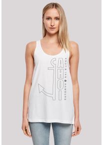 F4NT4STIC Damen T-Shirt "Ahoi Anker Outlines Knut & Jan Hamburg", weiß, casual, Gr. XXL, Obermaterial: 100% Baumwolle, Shirts, Print