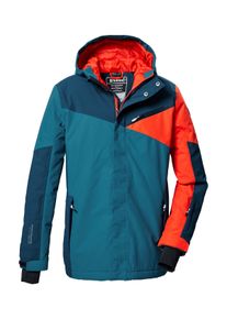 Killtec Kinder Skijacke "KSW 387 BYS SKI JCKT", blau, sportlich, Gr. 164, Oberstoff 1: 100% Polyester (recycelt)/ Oberstoff 2: 100% Polyester,