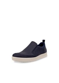 Ecco Herren Slip-On Sneaker "BYWAY", Gr. 45, blau, Leder, sportlich, Schuhe, Slipper, Schlupfschuh, Halbschuh mit seitlichem Stretch