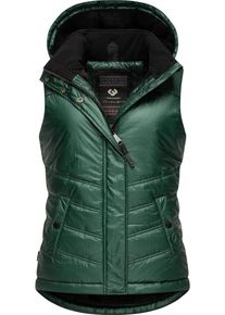 Ragwear Damen Steppweste "Hesty Bling", grün, modisch, Gr. S, Obermaterial: 100% Nylon, Innenfutter: 100% Polyester, Wattierung: 100% Polyester,