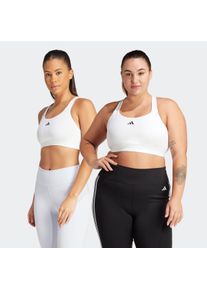 Damen Sport-BH "TLRDRCT HS BRA", adidas Performance, Gr. XL, weiß, Obermaterial: 89% Polyester, 11% Elasthan, sportlich, BHs