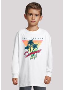 F4NT4STIC Mädchen T-Shirt "California Palmen Retro", weiß, casual, Gr. 134, Obermaterial: 100% Baumwolle, Shirts, Premium Qualität