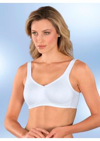 wäschepur WÄSCHEPUR Damen Bügelloser BH, Gr. 85, schwarz-weiß, 95% Baumwolle, 5% Elasthan, BHs
