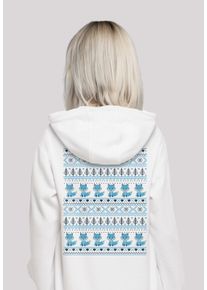 F4NT4STIC Damen Kapuzenpullover "Christmas Weihnachten Fox", weiß, casual, Gr. XL, Obermaterial: 65% Baumwolle, 35% Polyester, Pullover, Premium