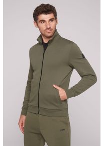 CMPD Herren Sweatjacke, grün, casual, Gr. S, bedruckt, Material: 70% Baumwolle, 30% Polyester, Sweatjacken, mit Reißverschlusstaschen