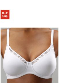 Nuance Damen T-Shirt-BH, Gr. 90, weiß, Microtouch, Obermaterial: 82% Polyamid (TACTEL), 18% Elasthan (LYCRA), Basic, BHs, mit Bügel und nahtlosen