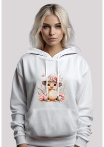 F4NT4STIC Damen Kapuzenpullover "Süßes Oster Küken mit Hut", weiß, casual, Gr. XL, Obermaterial: 65% Baumwolle, 35% Polyester, Pullover, Premium