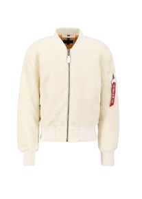 Herren Bomberjacke "Alpha Industries Men - Bomber Jackets MA-1 Teddy", weiß, Gr. L, Alpha Industries, Obermaterial: 100% Polyester, Futter: 100%