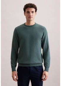 Seidensticker Herren Strickpullover "Schwarze Rose", grün, Gr. L, unifarben, 100% Baumwolle, Pullover, Rundhals