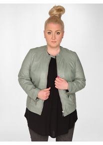 Maze Damen Lederjacke "42021317", grün, Gr. 42, Obermaterial: 100% Lammleder / Futter: 100% Polyester / Ärmelfutter: 100% Polyester, Jacken