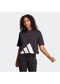 Damen T-Shirt "W BL SJ BF T", schwarz-weiß, sportlich, Gr. L, adidas Sportswear, Obermaterial: 100% Baumwolle, Shirts