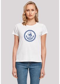 F4NT4STIC Damen T-Shirt "Knut und Jan Hamburg", weiß, casual, Gr. L, Obermaterial: 100% Baumwolle, Shirts, Print