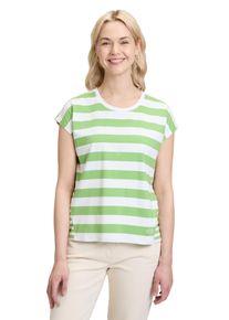 Betty Barclay Damen Kurzarmshirt "Betty Barclay Basic Shirt mit Streifen", grün, casual, Gr. 48, Jersey, Obermaterial: 95% Baumwolle, 5% Elasthan.,