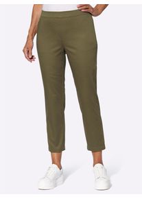 Casual Looks Damen 7/8-Hose, grün, Gr. 20, unifarben, 97% Baumwolle, 3% Elasthan, Hosen