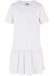 Urban Classics Mädchen Shirtkleid "Urban Classics Damen Girls Valance Tee Dress", weiß, klassisch, Gr. 134, unifarben, 100% Baumwolle, Kleider
