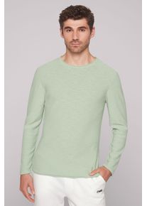 CMPD Herren Rundhalspullover, grün, casual, Gr. XXXL, unifarben, Material: 100% Baumwolle, Pullover, mit Rollsäumen