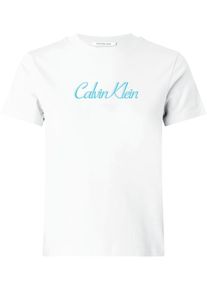 Damen T-Shirt "SS 20s CLASSIC LOGO TEE", weiß, feminin, Gr. M, Calvin Klein Jeans, unifarben, Single Jersey, Obermaterial: 100% Baumwolle, Shirts,
