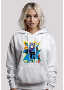 F4NT4STIC Damen Kapuzenpullover "Big Hero 6 Hiro Manga", weiß, casual, Gr. M, Obermaterial: 65% Baumwolle, 35% Polyester, Pullover, Premium Qualität