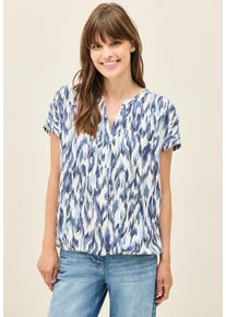 Cecil Damen Shirtbluse, weiß, casual, Gr. XXL, bedruckt, Stoff, 100% Viskose, Blusen, aus softer Viskose