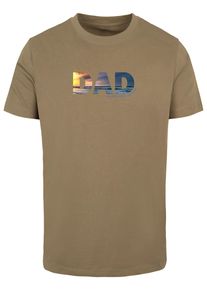 Merchcode Herren T-Shirt "Merchcode Herren For The Best Dad T-Shirt Round Neck", grün, casual, Gr. XL, bedruckt, 100% Baumwolle, Shirts