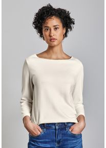 Street One Damen 3/4-Arm-Shirt, weiß, casual, Gr. 44, unifarben, Stoff, 70% Viskose, 25% Polyester, 5% Elasthan, Shirts, mit 3/4 Ärmeln