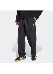 Herren Sporthose "ESS C PANTS WV", schwarz-weiß, sportlich, Gr. L, adidas originals, Obermaterial: 100% Baumwolle, Hosen