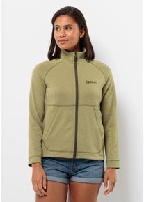 Jack Wolfskin Damen Fleecejacke "FERNWEH JKT W", grün, Gr. XXL, OBERSTOFF: 97% POLYESTER, 3% ELASTHAN; Futter: 100% POLYESTER, Jacken