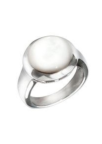 Vivance Damen Fingerring "9258/- Sterling Silber rhodiniert Perlmutt", 060 (19,1), Silber 925 (Sterlingsilber), weiß, Silber 925 (Sterlingsilber),