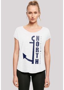 F4NT4STIC Damen T-Shirt "North Anker Knut & Jan Hamburg Blau", weiß, casual, Gr. XL, Obermaterial: 100% Baumwolle, Shirts, Print