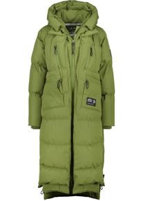 alife and kickin ALIFE & KICKIN Damen Winterjacke "Damen RihannaAK A", grün, modisch, Gr. XL, 100% Polyester, Jacken, Langer, warmer Wintermantel mit großer Kapuze