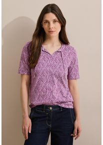 Cecil Damen T-Shirtanemone pink, casual, Gr. L, bedruckt, Web, 100% Baumwolle, Shirts, aus reiner Baumwolle