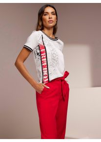 Heine Damen Kurzarmshirt "Shirt", weiß, Gr. 38, unifarben, 95% Baumwolle, 5% Elasthan, Shirts