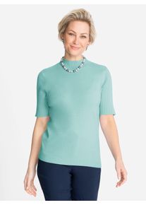 CLASSIC Damen Kurzarmpullover "Pullover", grün, Gr. 46, unifarben, 50% Viskose, 28% Polyester, 22% Polyamid, Pullover