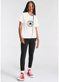 Converse Damen T-Shirt "WOMEN'S Converse CRAFTED CHUCK TAYLOR T-SHIRT", weiß, sportlich, Gr. L, unifarben, Obermaterial: 100% Baumwolle, Shirts