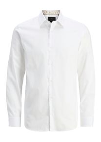 Jack & Jones JACK & JONES Herren Langarmhemd "JPRBLABARNES DETAIL DOBBY L/S SHIRT LN", weiß, modisch, Gr. L, unifarben, Web, Obermaterial: 100% Baumwolle, Hemden